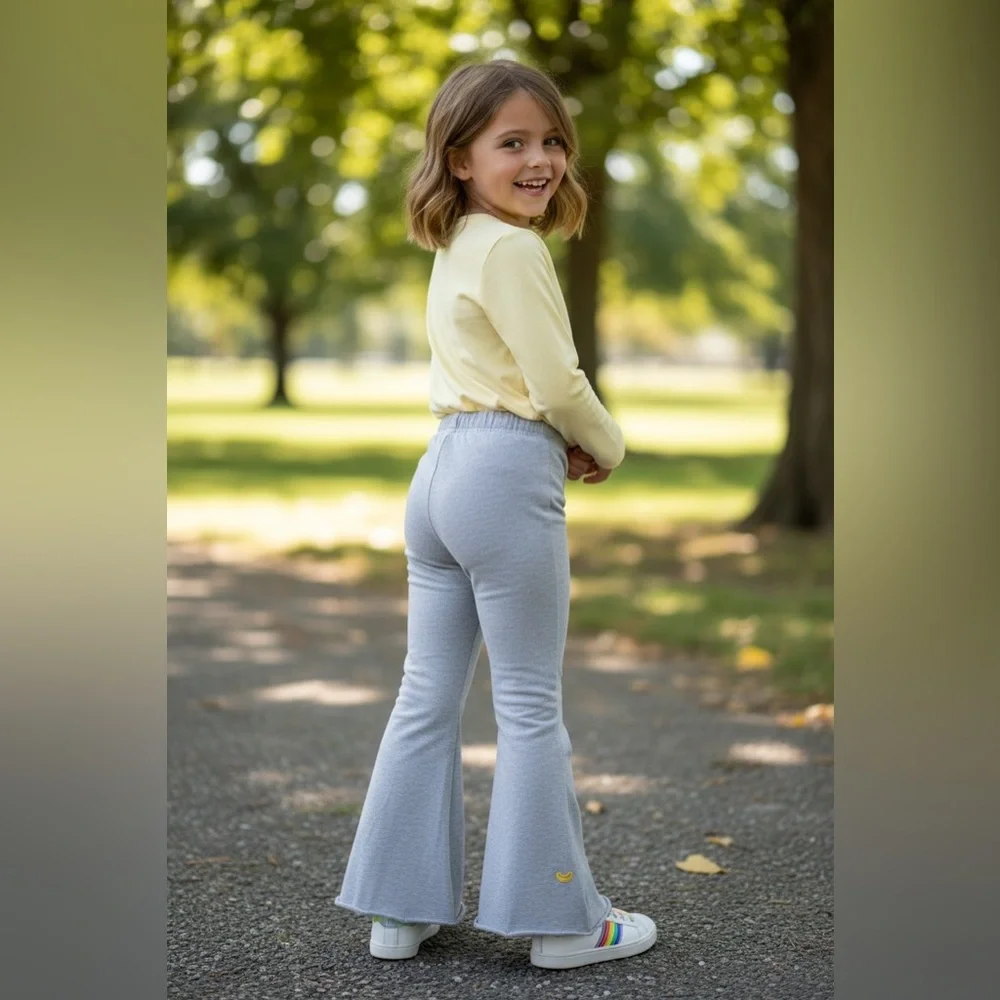 Stylish Kids' Gray Flared Pants